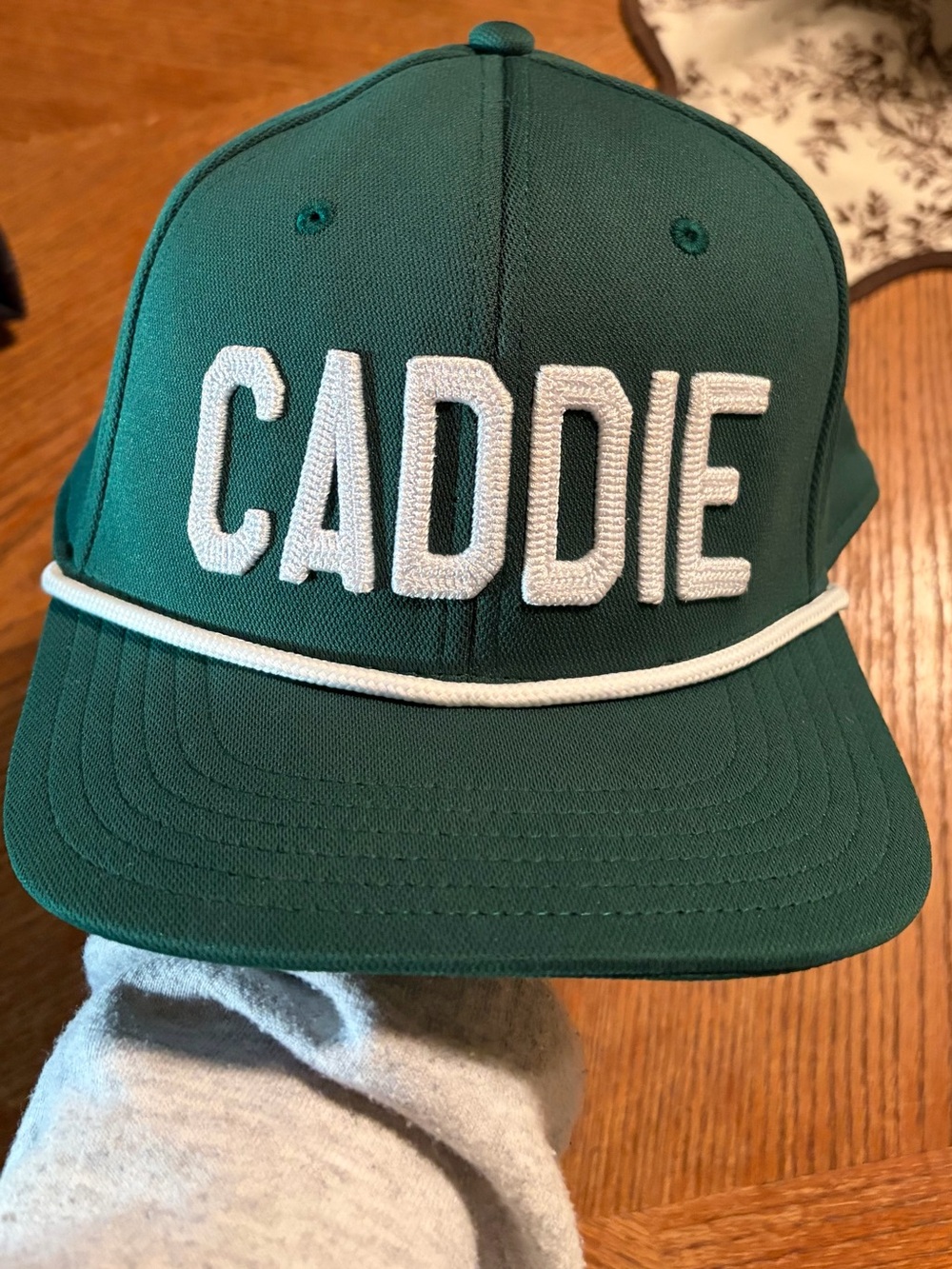 Green 'CADDIE' Rope-Front Cap